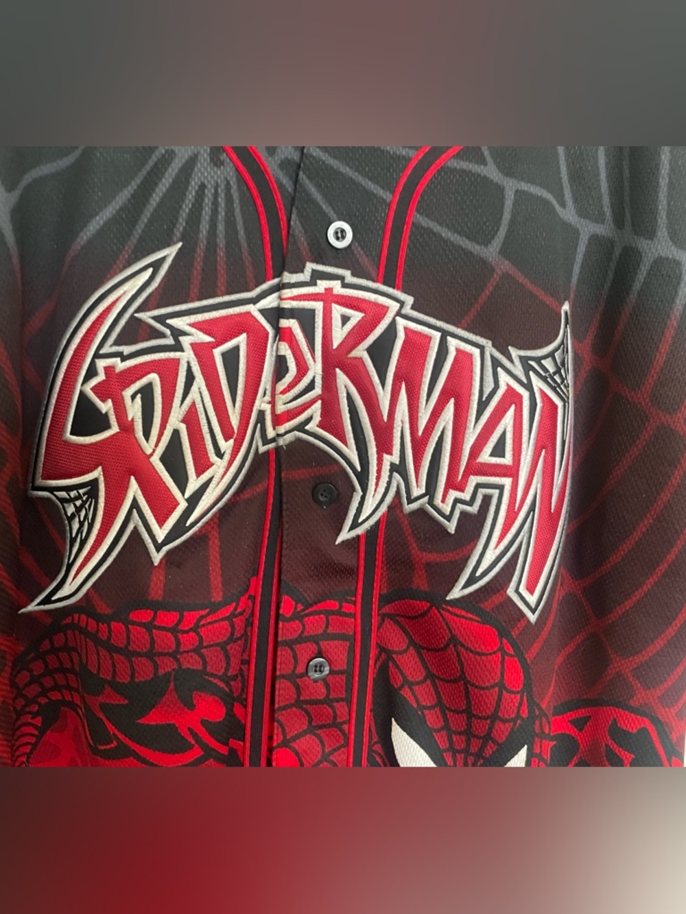 Vintage 2002 Marvel Spider-Man Baseball Jersey - Picture 2 of 9